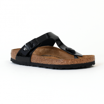 sandales & nu-pieds gizeh vernis noir/blanc/ocean Birkenstock