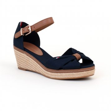 sandales compensées iconic elba sandales bleu Tommy Hilfiger